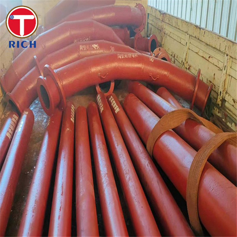 YB/T 176 High Hardness Wear Resistant Ceramic Lined Steel Composite Pipe Untuk Industri Kimia