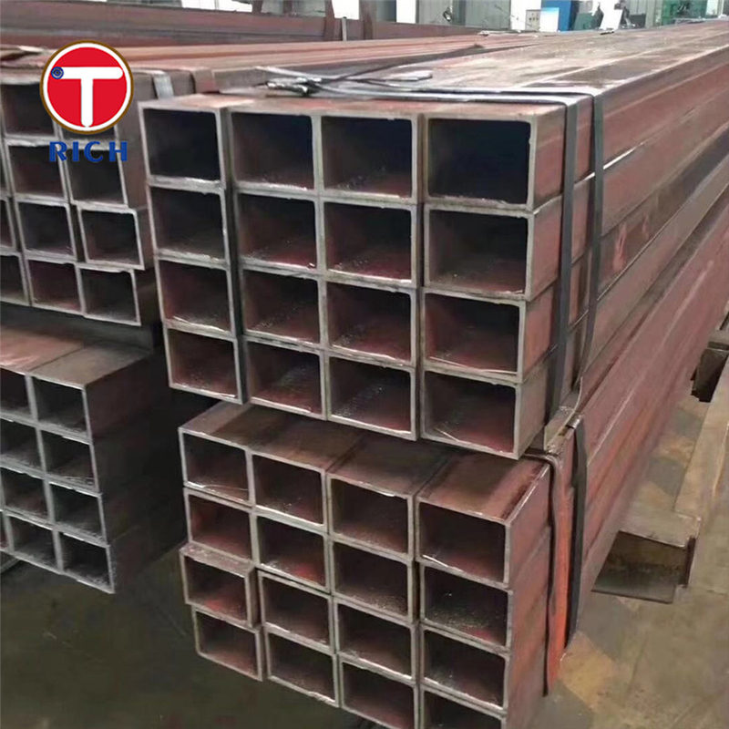 ASTM A500 Grade A Galvanized Steel Pipe Welded Black Square Hollow Pipe Untuk konstruksi