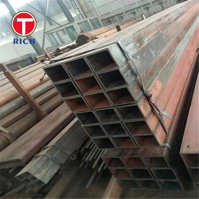 ASTM A500 Grade A Galvanized Steel Pipe Welded Black Square Hollow Pipe Untuk konstruksi