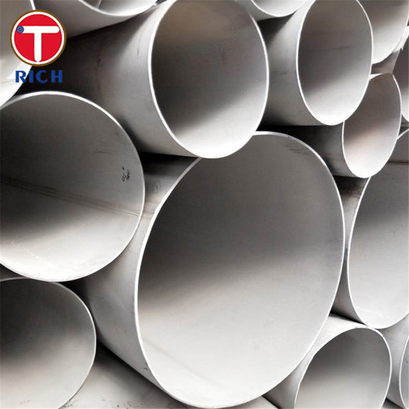 ASTM A409 TP201 Pipa baja tahan karat austenit berdiameter besar yang dilas untuk layanan korosif atau suhu tinggi