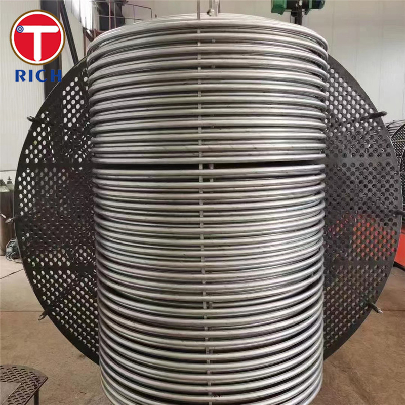 ASTM A688 304 Pipa stainless steel austenit yang dilas untuk pemanas air pemanas panas penukar panas