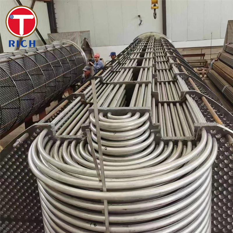 ASTM A688 304 Pipa stainless steel austenit yang dilas untuk pemanas air pemanas panas penukar panas