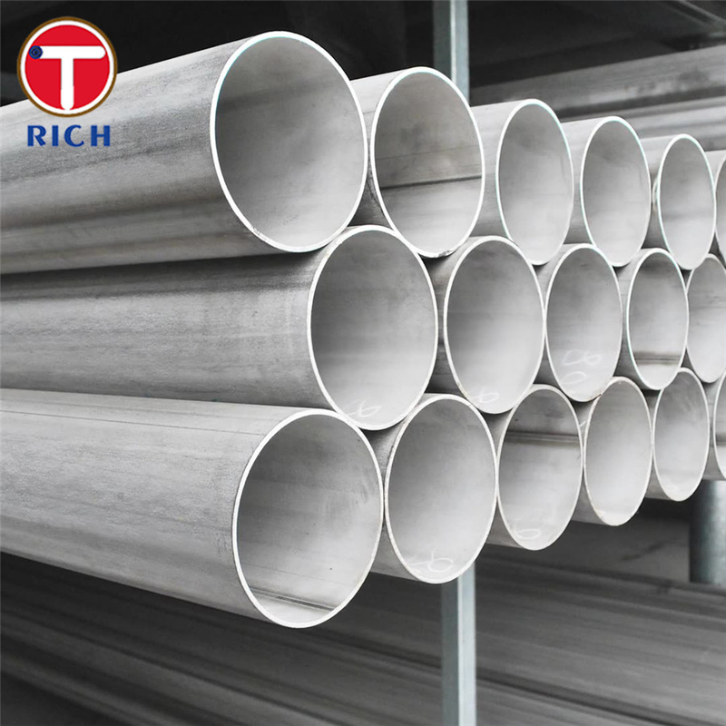 ASTM A358 304 Stainless Steel Pipe Electric Fusion Welded Stainless Steel Pipe Untuk Layanan Suhu Tinggi