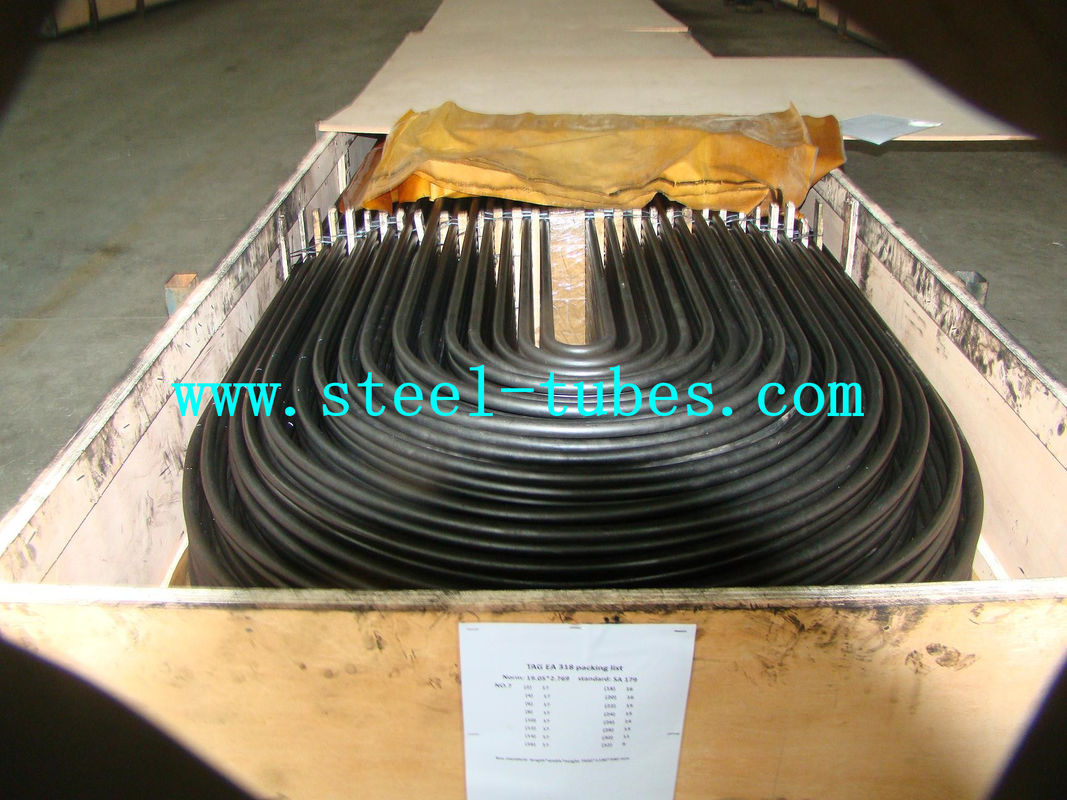 U Bend Tube A 556 / 556M Pipa Carbon Feedwater Cold Drawn Steel Hitam Seamless