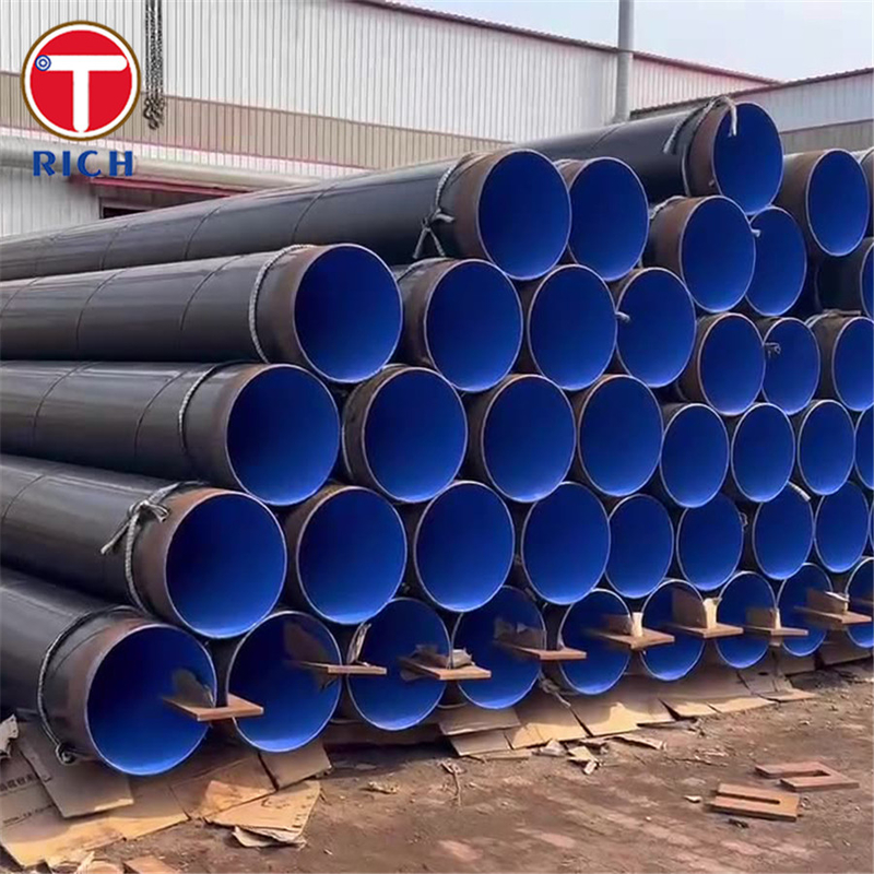 ASTM A1005 Gr.50 Black Plain End Helical Seam Welded Steel Tube Untuk Transportasi Cairan