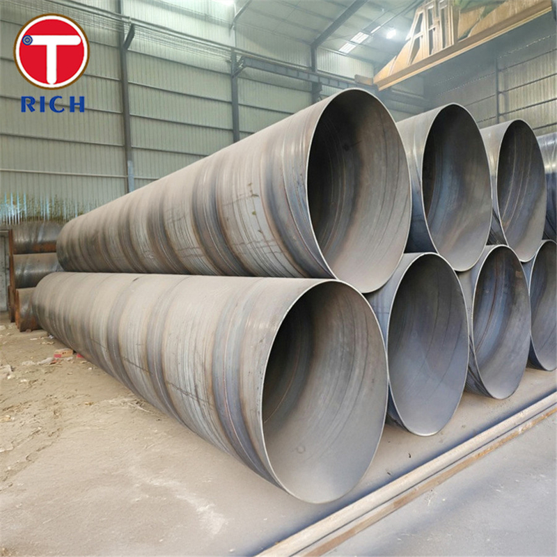 ASTM A1005 Gr.50 Black Plain End Helical Seam Welded Steel Tube Untuk Transportasi Cairan