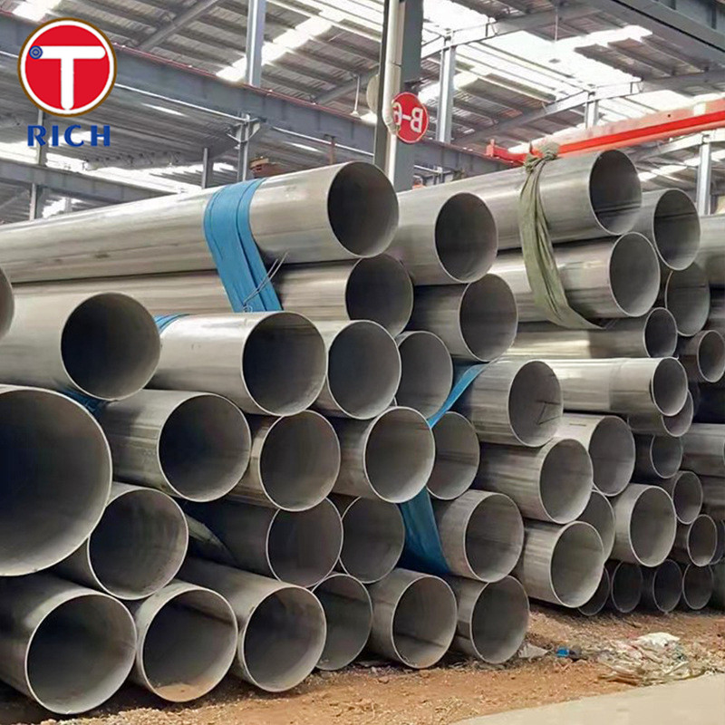 JIS G3468 304 Stainless Steel Tubes Diameter Besar Pipa Stainless Steel Las Untuk Suhu Rendah