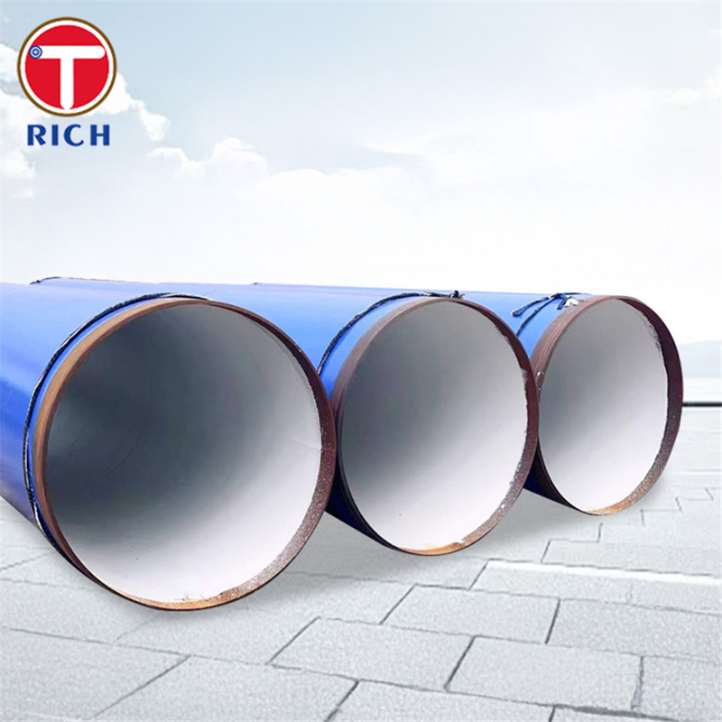 ASTM A978 Pipa Baja Lapis Plastik Pra Lapis Polietilena Lapis Komposit Rib Pipa Baja Las