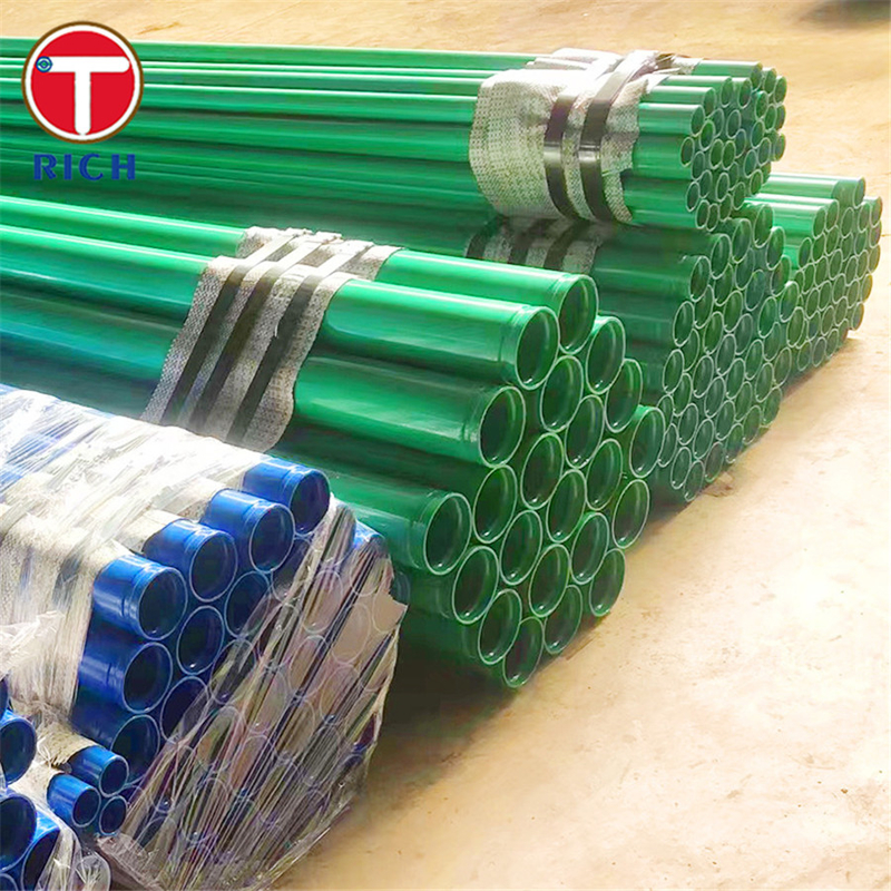 ASTM A978 Pipa Baja Lapis Plastik Pra Lapis Polietilena Lapis Komposit Rib Pipa Baja Las