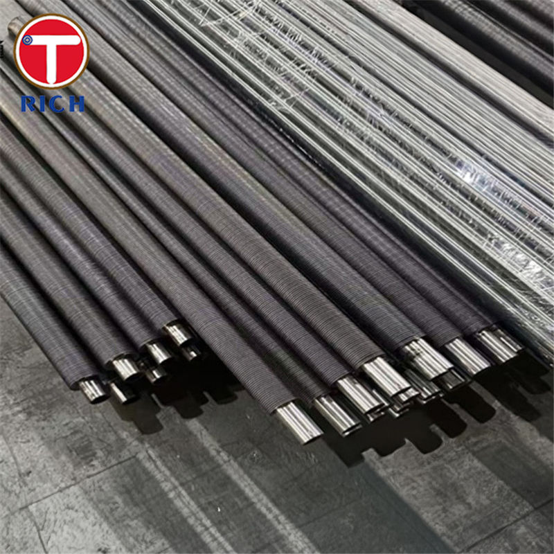 Tube L Fin Spiral Wrap tanpa jahitan untuk penukar panas udara efisiensi tinggi