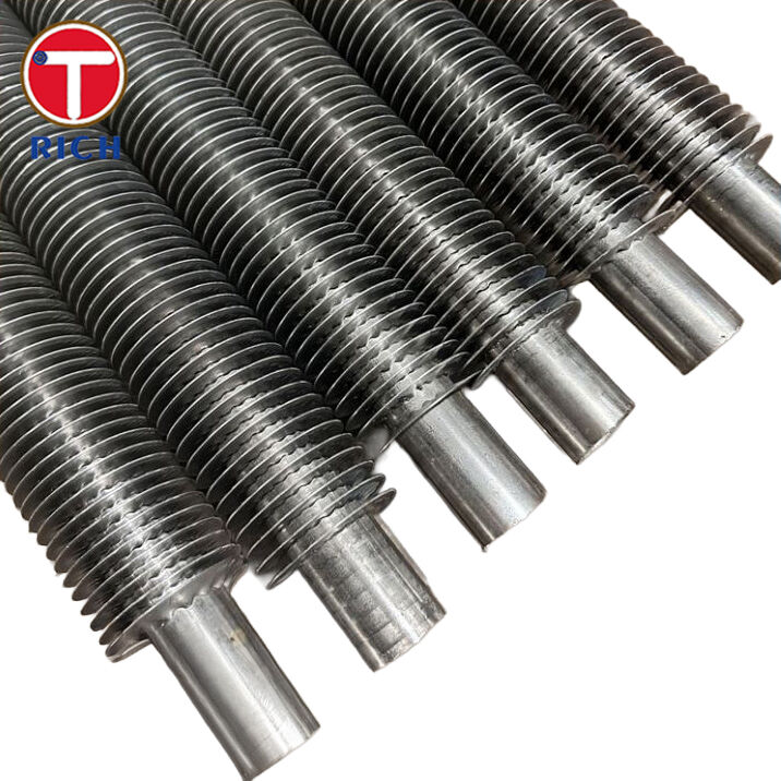 Pipa bersirip lilitan tegangan kaki-L baja paduan untuk penukar panas dengan Peningkatan Transfer Panas