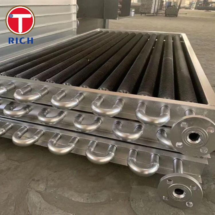 Aluminium L-Foot Tension Wound L-Type Fin Tube untuk penukar panas tahan korosi