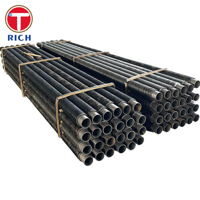 Aluminium L-Foot Tension Wound L-Type Fin Tube untuk penukar panas tahan korosi