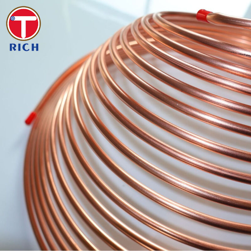 Pipa Baja Karbon Rendah Dinding Ganda Bundy Tube Dilapisi Tembaga untuk Penggunaan Otomotif