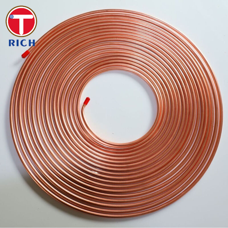 Pipa Baja Karbon Rendah Dinding Ganda Bundy Tube Dilapisi Tembaga untuk Penggunaan Otomotif