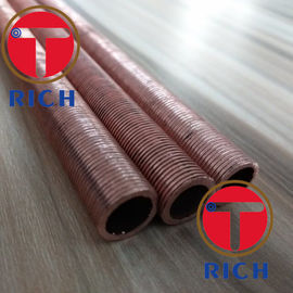 Harga yang bagus UNS12200 Spiral Brass Finned Tube Penukar panas / Tabung Tembaga Bersirip Merah on line
