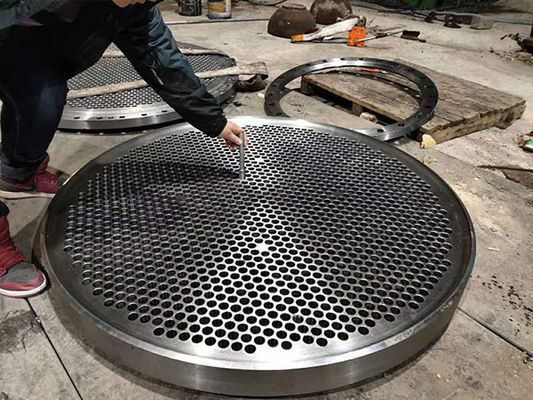 Harga yang bagus 16mn Heat Exchanger Tube Sheet For Pressure Vessel Steam Turbine on line